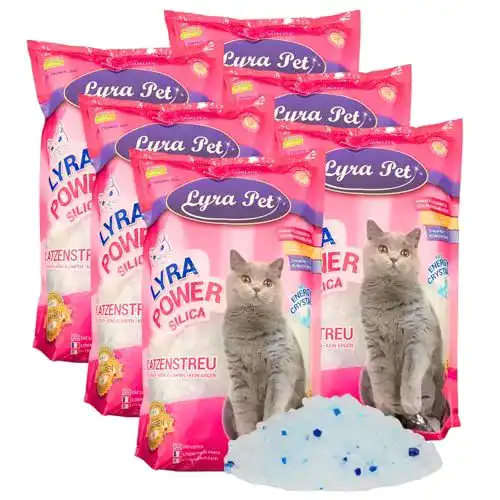Silikatstreu Lyra Pet ® 6 x 5 L = 30 L Lyra Power Silikat Katzenstreu