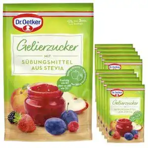 Gelierzucker Dr. Oetker mit Süßungsmittel aus Stevia, 10 x 350 g
