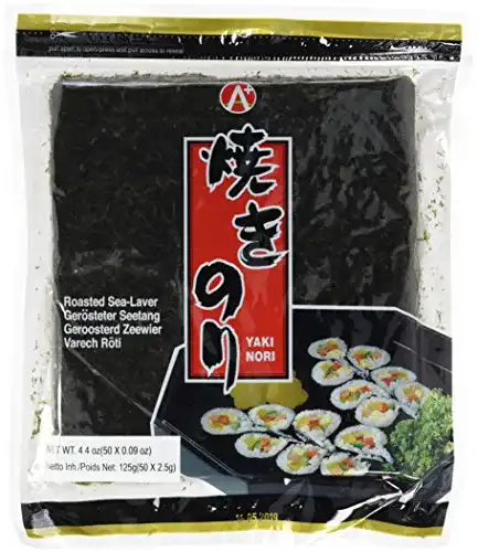 Die beste Nori-Blätter A+ Yaki Nori Seetang geröstet, (1 x 125 g) 2026 Test Bestseller Nori-Blätter A+ Yaki Nori Seetang geröstet, (1 x 125 g)