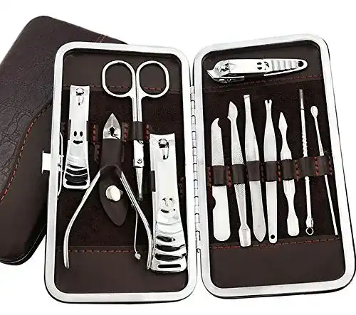 Nagelpflegeset CIDBEST Pediküreset, 12-teilig, Edelstahl