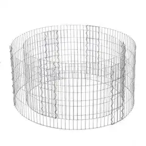 Gabionen SONGMICS Gabione, runde Ziergabione, Metall, 2,5 x 10