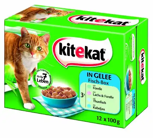 Kitekat-Katzenfutter Kitekat Fisch Box in Gelee 12 x 100g