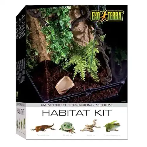 Paludarium Exo Terra Rainforest Habitat Kit, Terrarien Starter Set