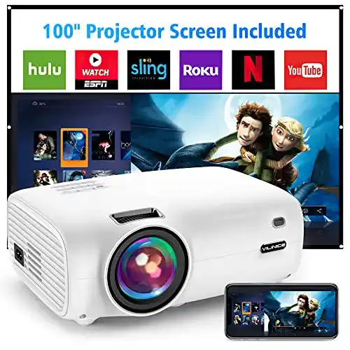 Beamer unter 100 Euro VILINICE Beamer, 9000 Lum Heimkino