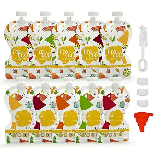 Quetschbeutel wiederverwendbar Sweety Fox – 10 x Quetschies