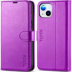 iPhone-14-Plus-Leder-Case TUCCH Hülle für iPhone 14 Plus