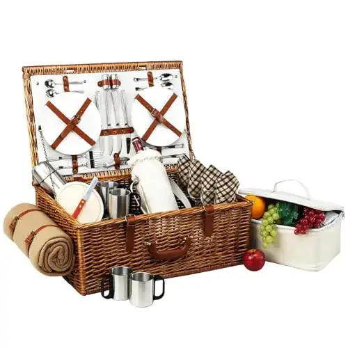 Picknickkorb 4 Personen Picnic at Ascot Dorset aus Weidenholz