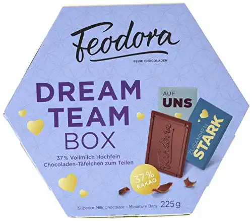 Feodora-Schokolade Feodora Dreamteam-Box mit Täfelchen, 225 g