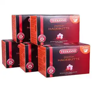 Hagebuttentee Teekanne Premium Hagebutte 20 Beutel, 5er Pack