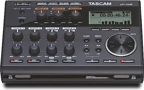 Tascam-Recorder Tascam DP-006 Digitales 6-Spur-Pocketstudio