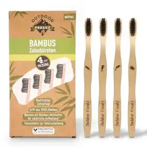 Bambus-Zahnbürste OUTDOOR FREAKZ 4er Pack