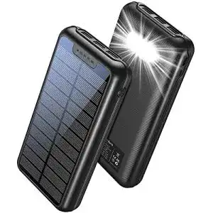Powerbank mit Taschenlampe LONPAPA Solar 26800mAh