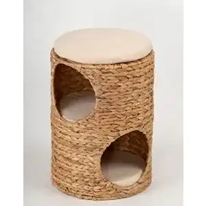 Kratztonne animal-design Katzen-Tonne aus Wasserhyazinthe