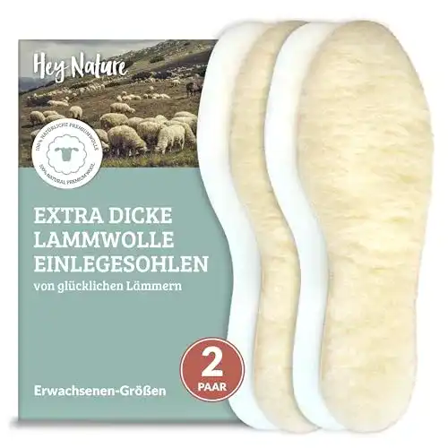 Thermosohlen Hey Nature 2 Paar Lammwoll Winter Einlegesohlen