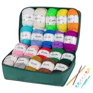 Wolle ilauke Häkelgarn 20 Farben * 30g Handstrickgarne Acryl