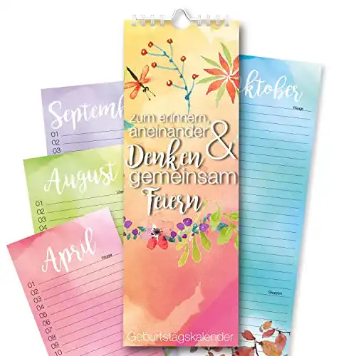 Die beste Geburtstagskalender younikat mit Spiralbindung 105 x 297 mm 2026 Test Bestseller Geburtstagskalender younikat mit Spiralbindung 105 x 297 mm