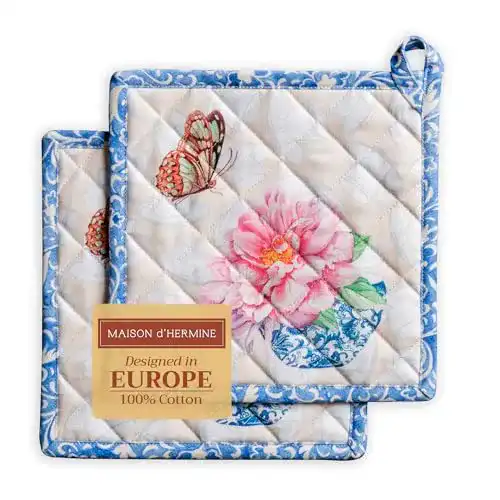 Topflappen Maison d’ Hermine, Canton 100% Baumwolle Set mit 2