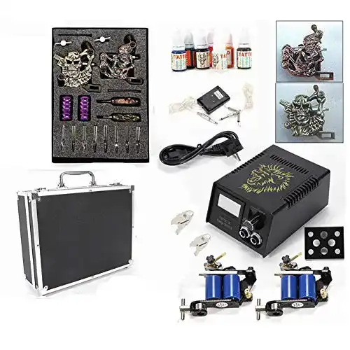 Tattoomaschine-Set SHIOUCY Komplett Tattoo Set, Profi Set