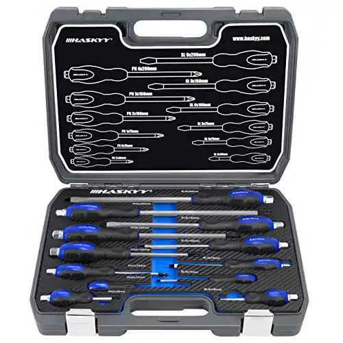 Schraubendreher-Set magnetisch Haskyy 12 tlg.
