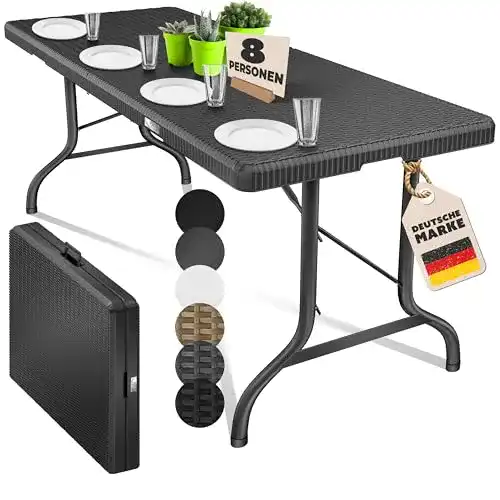 Gartentisch KESSER ® Buffettisch klappbar Kunststoff 180×75 cm