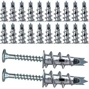Gipskartondübel Julyee 20 Stück Metall mit Schrauben 4.5 x 35mm