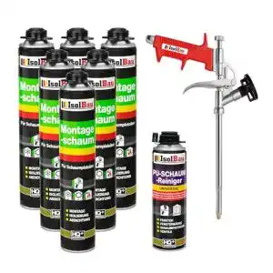 Bauschaum Isolbau SET Pistolenschaum 6 Dosen 750 ml