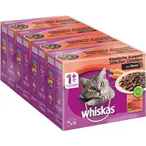 Whiskas-Nassfutter whiskas 1+, 48 Portionsbeutel à 100g