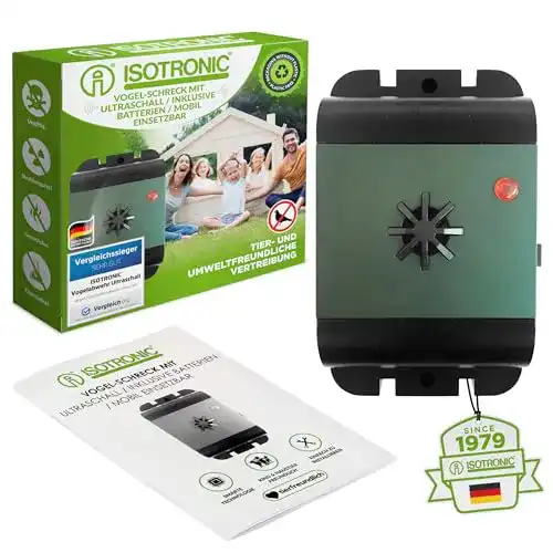 Taubenabwehr Ultraschall ISOTRONIC batteriebetrieben