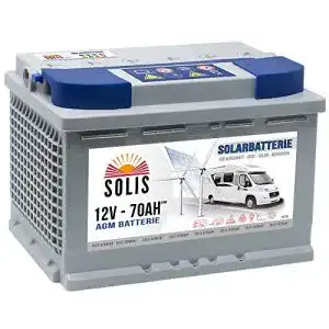 AGM-Batterie 70 Ah SOLIS Solarbatterie