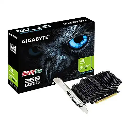 GeForce-GT-710 Gigabyte GeForce GT 710 Silent Low Profile 2G
