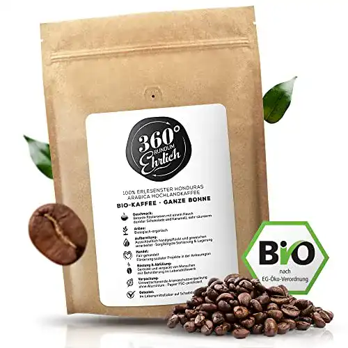 Kaffeebohnen 360° rundum ehrlich Premium Bio preisgekrönt