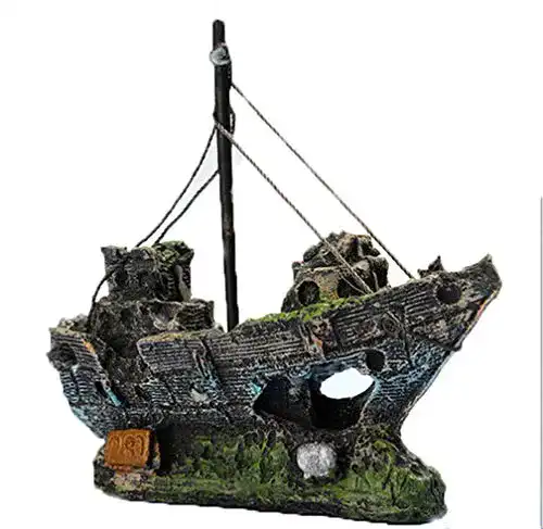 Aquariumdeko TMEOG Ornamente für Aquarien, Kunststoff Boot