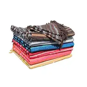 Flickenteppich GMMH Baumwolle Streifen 58×100 cm, blau