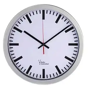 Bahnhofsuhr Hama Funk Wanduhr, Große DCF-Funkuhr