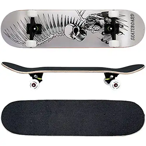 Skateboard FunTomia mit ABEC-9 Kugellager Rollenhärte 100A