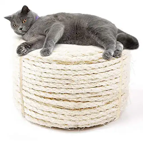 Sisalseil JSPYFITS Natürliches Sisal-Seil für Katzen, 7 mm, 30 m