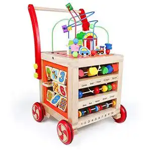 Lauflernwagen mit Bremse TONZE Lauflernwagen Baby Holz