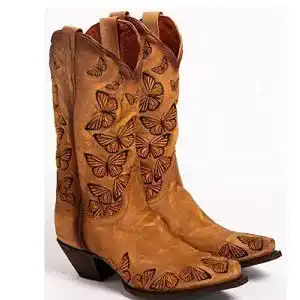 Cowboy Stiefel Damen ZYLL Damen High Heel-Stiefel