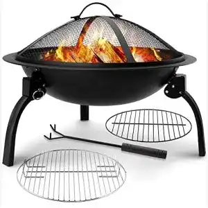 Feuerschale mit Funkenschutz Amagabeli Garden Home, 2in1