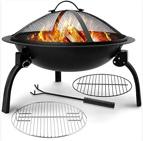 Feuerschale mit Funkenschutz Amagabeli Garden Home, 2in1