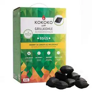 Kokos-Briketts McBrikett KOKOKO EGGS Premium Grillkohle, 8 kg