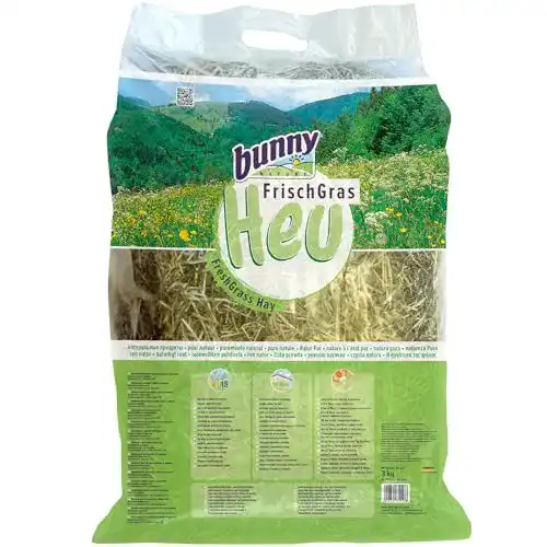 Kaninchen-Heu Bunny Nature BunnyNature Frisch Gras Heu, 3 kg