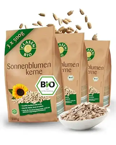 Sonnenblumenkerne geschält Clasen Bio 3x Sonnenblumenkerne