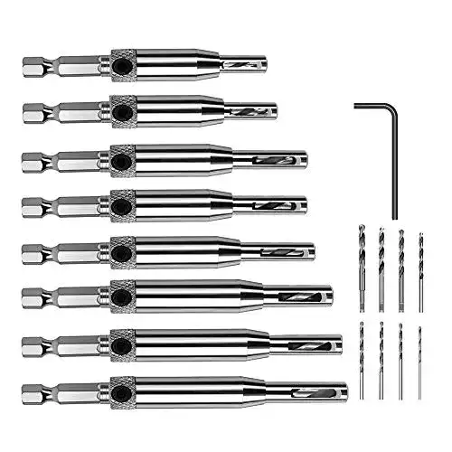 Scharnierbohrer Gobesty Set, Zentrierbohrer, Selbstzentrierend Set