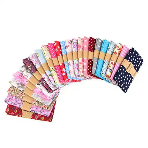 Patchworkstoff ewtshop ® 25 x Baumwollstoff 30 x 30 cm