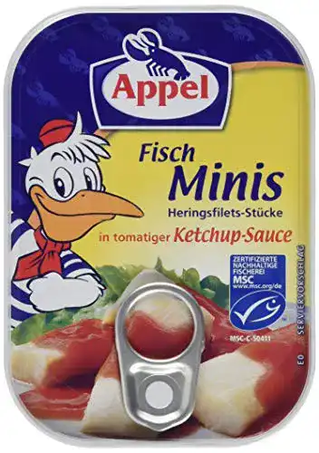 Die beste Heringe (zum Essen) Appel Heringsfilets Fisch-Minis, 12er Pack 2026 Test Bestseller Heringe (zum Essen) Appel Heringsfilets Fisch-Minis, 12er Pack