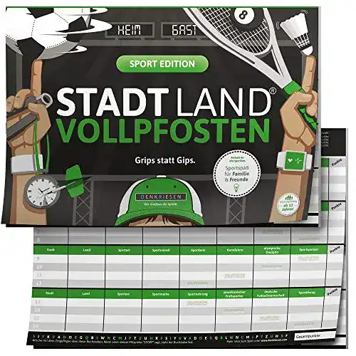 Die beste Stadt Land Vollpfosten DENKRIESEN - ® - Sport Edition 'Grips statt 2026 Test Bestseller Stadt Land Vollpfosten DENKRIESEN – ® – Sport Edition ‘Grips statt