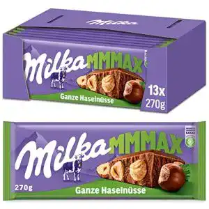 Milka-Schokolade Milka Ganze Haselnüsse 13 x 270g Großtafel