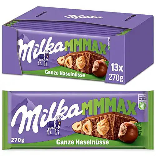 Milka-Schokolade Milka Ganze Haselnüsse 13 x 270g Großtafel