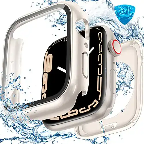 Apple-Watch-7-Hülle HWeggo 2 in 1 Wasserdicht Hülle